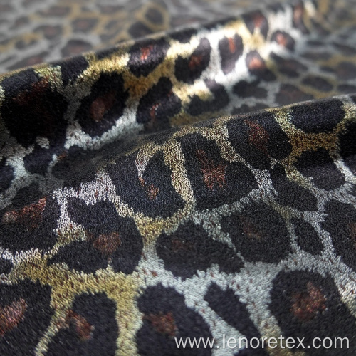 100% Polyester Leopard Printed Gauze Fabric